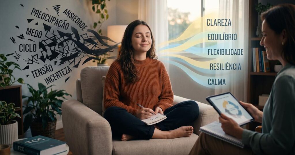 TCC para ansiedade: como quebrar o ciclo da preocupação constante.